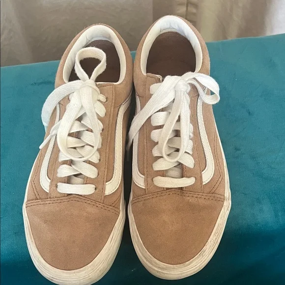 Vans Women's Beige and White Sneakers Wm 5.5 men 4 - Picture 7 of 10